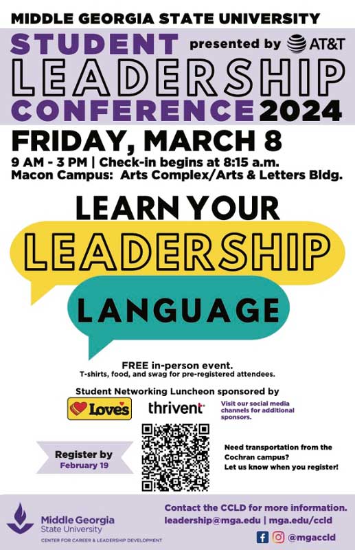 2024 Student Leadership Conference flyer.